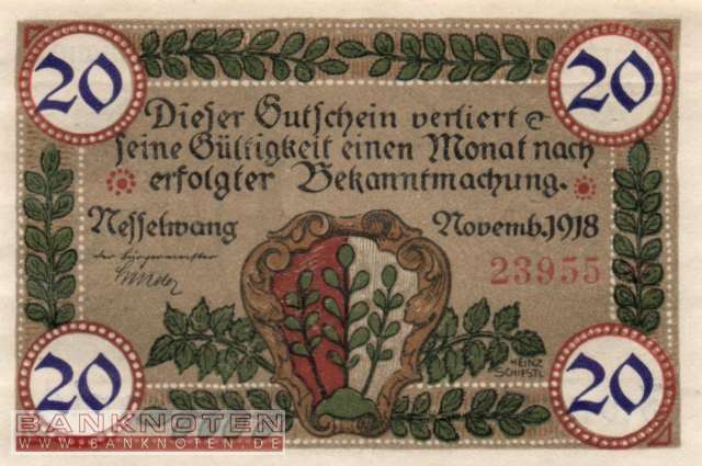 Nesselwang - 20  Pfennig (#VAN009_5b_UNC)