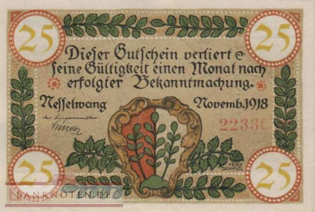 Nesselwang - 25  Pfennig (#VAN009_5c_UNC)