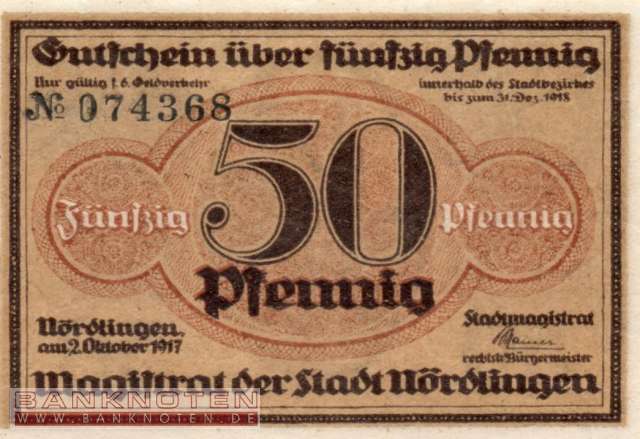 Nördlingen - 50  Pfennig (#VAN050_2b_UNC)