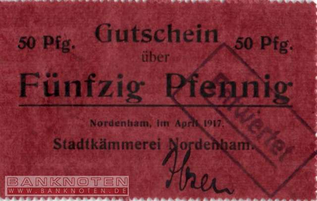 Nordenham - 50  Pfennig (#VAN053_2E_AU)