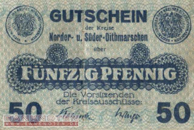 Norder- und Süderdithmarschen - 50  Pfennig (#VAN054_3b_VF)