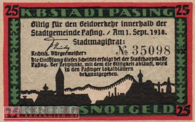 Pasing - 25  Pfennig (#VAP006_1c_UNC)
