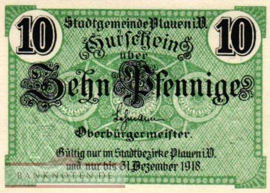 Plauen - 10  Pfennig (#VAP026_1c_UNC)