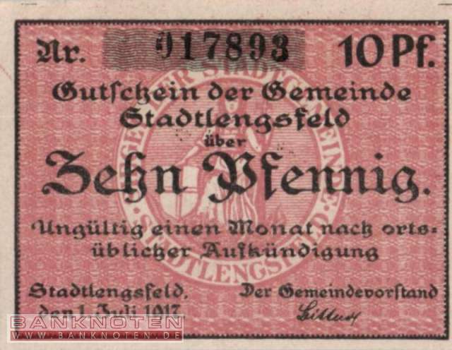 Stadtlengsfeld - 10  Pfennig (#VAS098_3b_UNC)