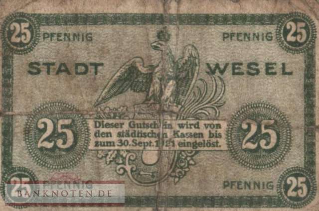 Wesel - 25  Pfennig (#VAW031_2a_VG)