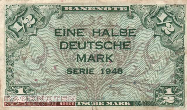 Deutschland - 1/2  Deutsche Mark (#WBZ-01_F)