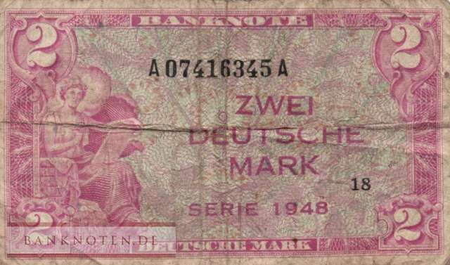 Deutschland - 2  Deutsche Mark (#WBZ-03a_VG)