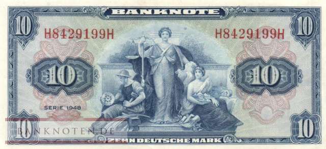 Deutschland - 10  Deutsche Mark (#WBZ-05_XF)