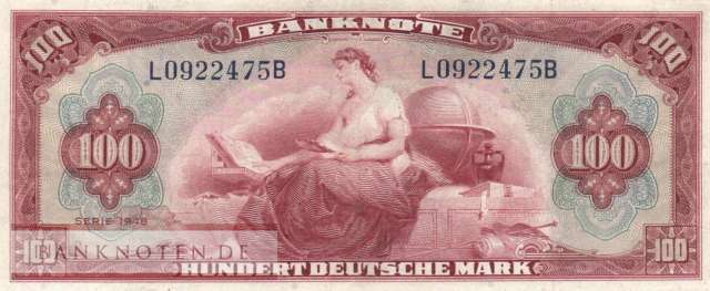 Deutschland - 100  Deutsche Mark (#WBZ-08_VF)