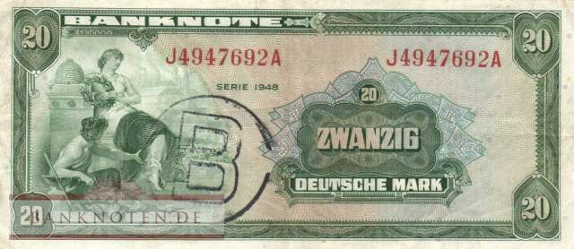 Deutschland - 20  Deutsche Mark (#WBZ-18a_VF)