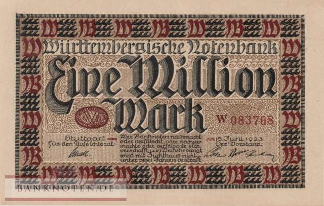 Württemberg - 1 Million Mark (#WTB17_UNC)
