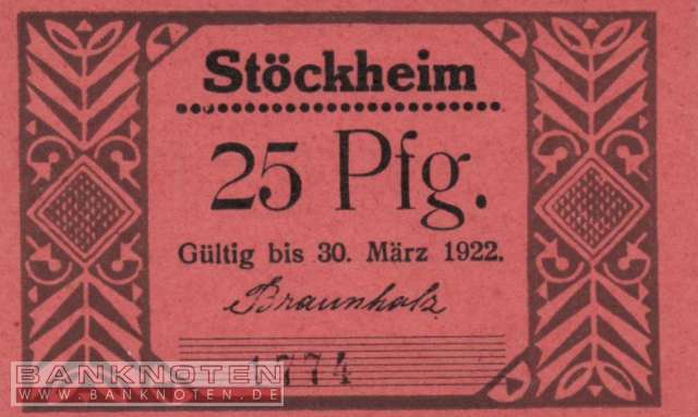 Stöckheim - 25  Pfennig (#XNS015d_UNC)