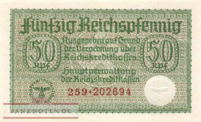 Germany - 50  Reichspfennig (#ZWK-001a_UNC)
