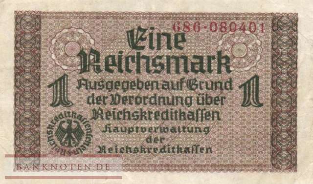 Germany - 1  Reichsmark (#ZWK-002b_VF)