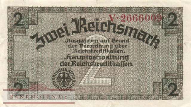 Deutschland - 2  Reichsmark (#ZWK-003a_VF)