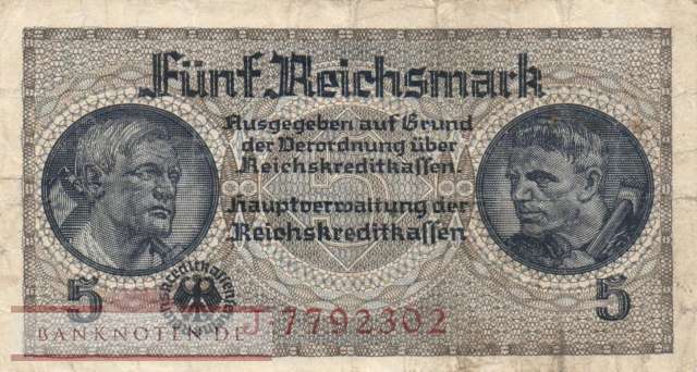 Deutschland - 5  Reichsmark (#ZWK-004a_F)