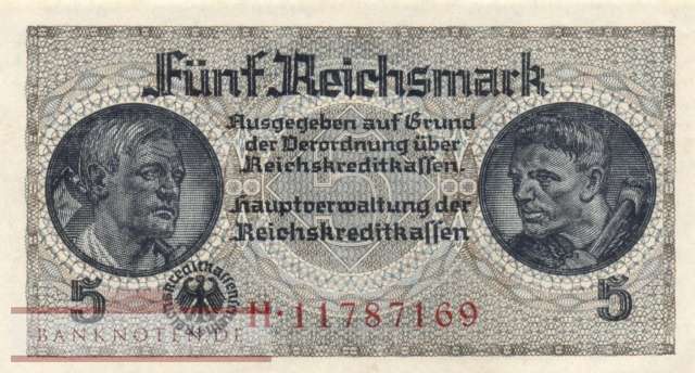 Deutschland - 5  Reichsmark (#ZWK-004b_AU)