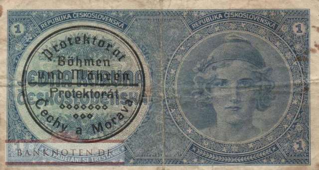 Protectorate of Bohemia and Moravia - 1  Krone (#ZWK-007b_F)