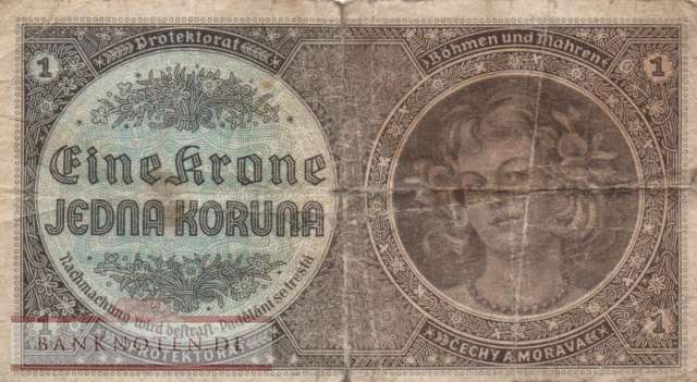 Protectorate of Bohemia and Moravia - 1  Krone (#ZWK-009a_F)