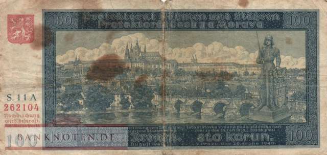 Protectorate of Bohemia and Moravia - 100  Kronen (#ZWK-011a_VG)