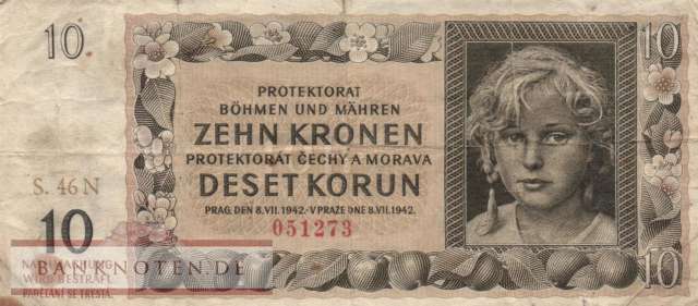Protektorat Böhmen und Mähren - 10  Kronen (#ZWK-014a_VG)