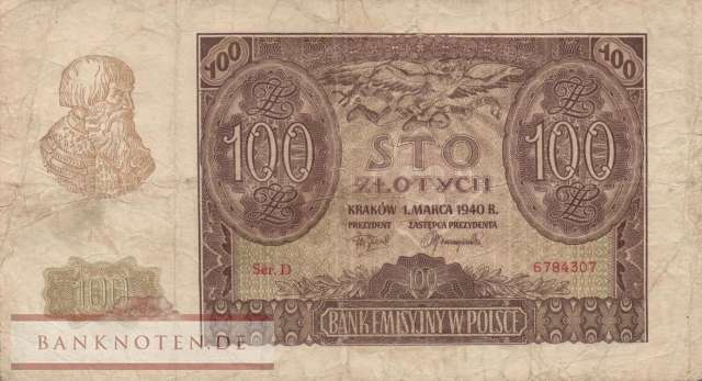 Germany - 100  Zloty (#ZWK-032_F)
