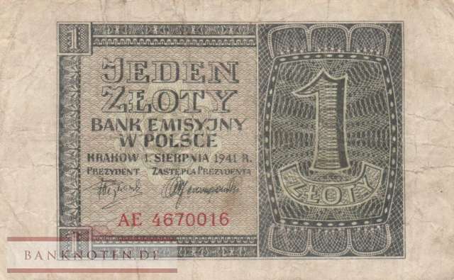 Germany - 1  Zloty (#ZWK-034a_F)