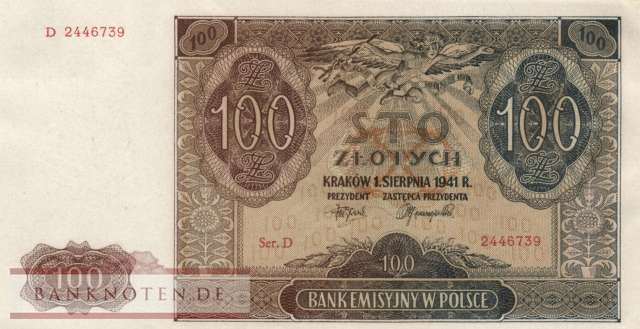 Germany - 100  Zloty (#ZWK-038_UNC)