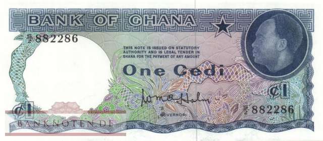 Ghana - 1 Cedi (#005a_UNC)