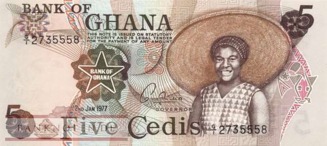 Ghana - 5  Cedis (#015b-7701_UNC)