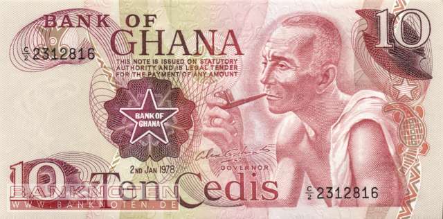 Ghana - 10  Cedis (#016f_UNC)