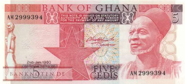 Ghana - 5  Cedis (#019b_UNC)