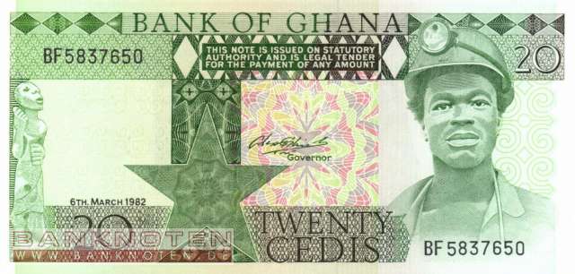 Ghana - 20 Cedis (#021c_UNC)