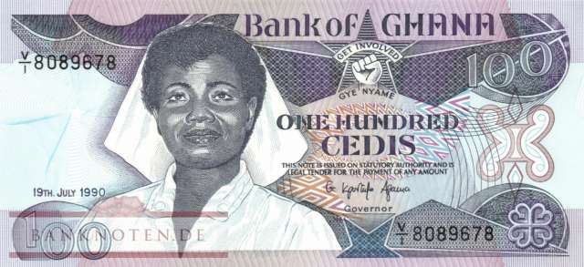 Ghana - 100  Cedis (#026b_UNC)