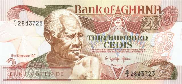 Ghana - 200  Cedis (#027b-91_UNC)