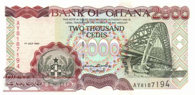 Ghana - 2.000  Cedis (#033d_UNC)