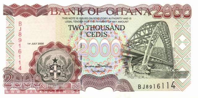 Ghana - 2.000  Cedis (#033e_UNC)
