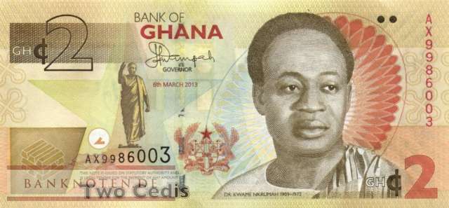 Ghana - 2  Cedis (#037Ab_UNC)