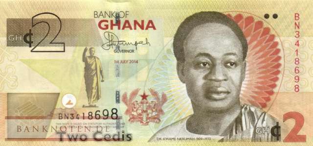 Ghana - 2  Cedis (#037Ac_UNC)