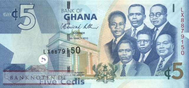 Ghana - 5  Cedis (#038b_UNC)