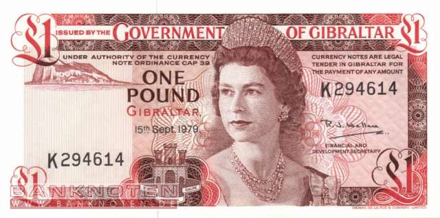 Gibraltar - 1  Pound (#020b_UNC)