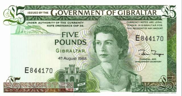 Gibraltar - 5  Pounds (#021b_UNC)