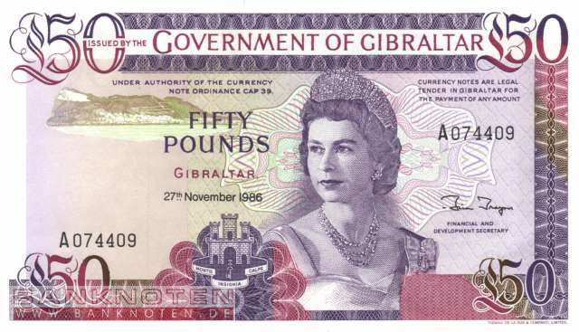 Gibraltar - 50  Pounds (#024_UNC)
