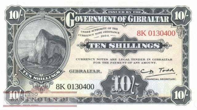 Gibraltar - 10  Shillings - commemorative (#041_UNC)