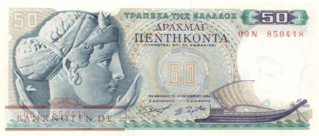 Griechenland - 50  Drachmai (#195a_UNC)