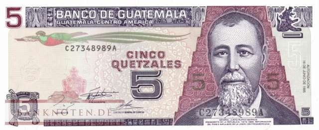 Guatemala - 5  Quetzales (#088c_UNC)