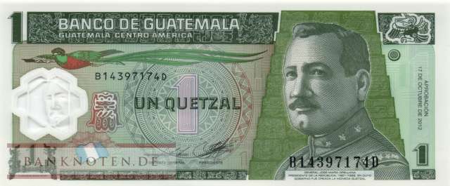 Guatemala - 1  Quetzal (#115d_UNC)
