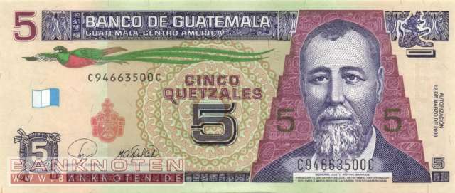 Guatemala - 5  Quetzales (#116_UNC)