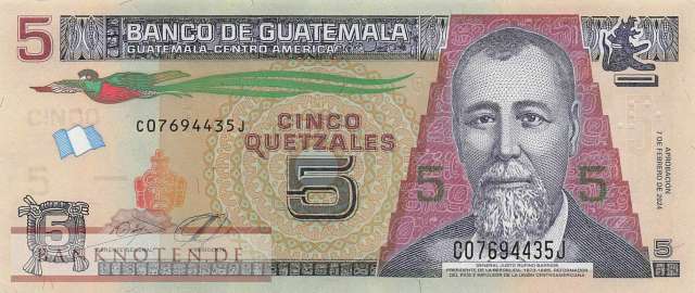 Guatemala - 5  Quetzales (#122Ah_UNC)