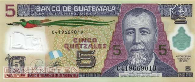 Guatemala - 5  Quetzales - plastic (#122a_UNC)